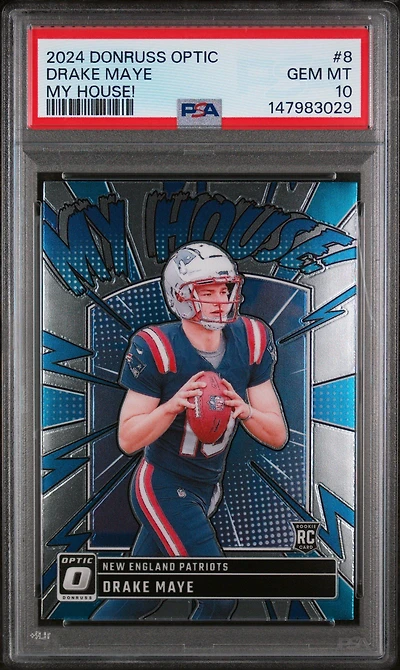 2024 Panini Donruss Optic My House! 8 Drake Maye PSA 10