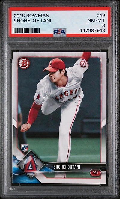 2018 Bowman 49 Shohei Ohtani PSA 8