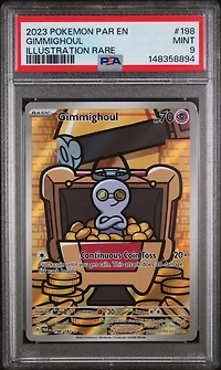 2023 Pokemon Par En-paradox Rift 198 Gimmighoul Illustration Rare PSA 9