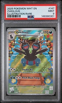 2025 Pokemon Wht En-white Flare 147 Zweilous Illustration Rare PSA 9