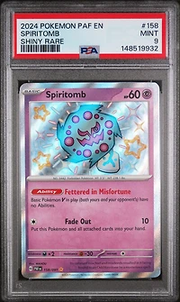 2024 Pokemon Paf En-paldean Fates 158 Spiritomb Shiny Rare PSA 9