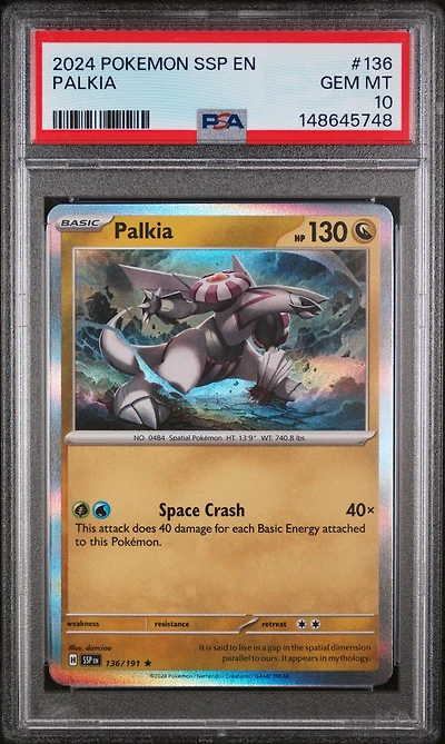2024 Pokemon Ssp En-surging Sparks 136 Palkia PSA 10