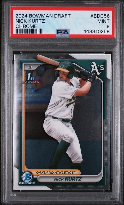 2024 Bowman Draft Bdc56 Nick Kurtz Chrome PSA 9