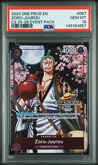 2025 One Piece Championship 2025-26 Event Pack 067 Zoro-juurou PSA 10