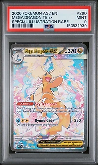 2026 Pokemon Asc En-ascended Heroes 290 Mega Dragonite Ex Special Illustration Rare PSA 9