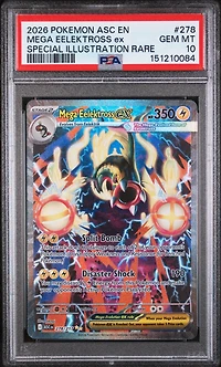 2026 Pokemon Asc En-ascended Heroes 278 Mega Eelektross Ex Special Illustration Rare PSA 10