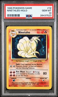 1999 Pokemon Game 12 Ninetales-holo PSA