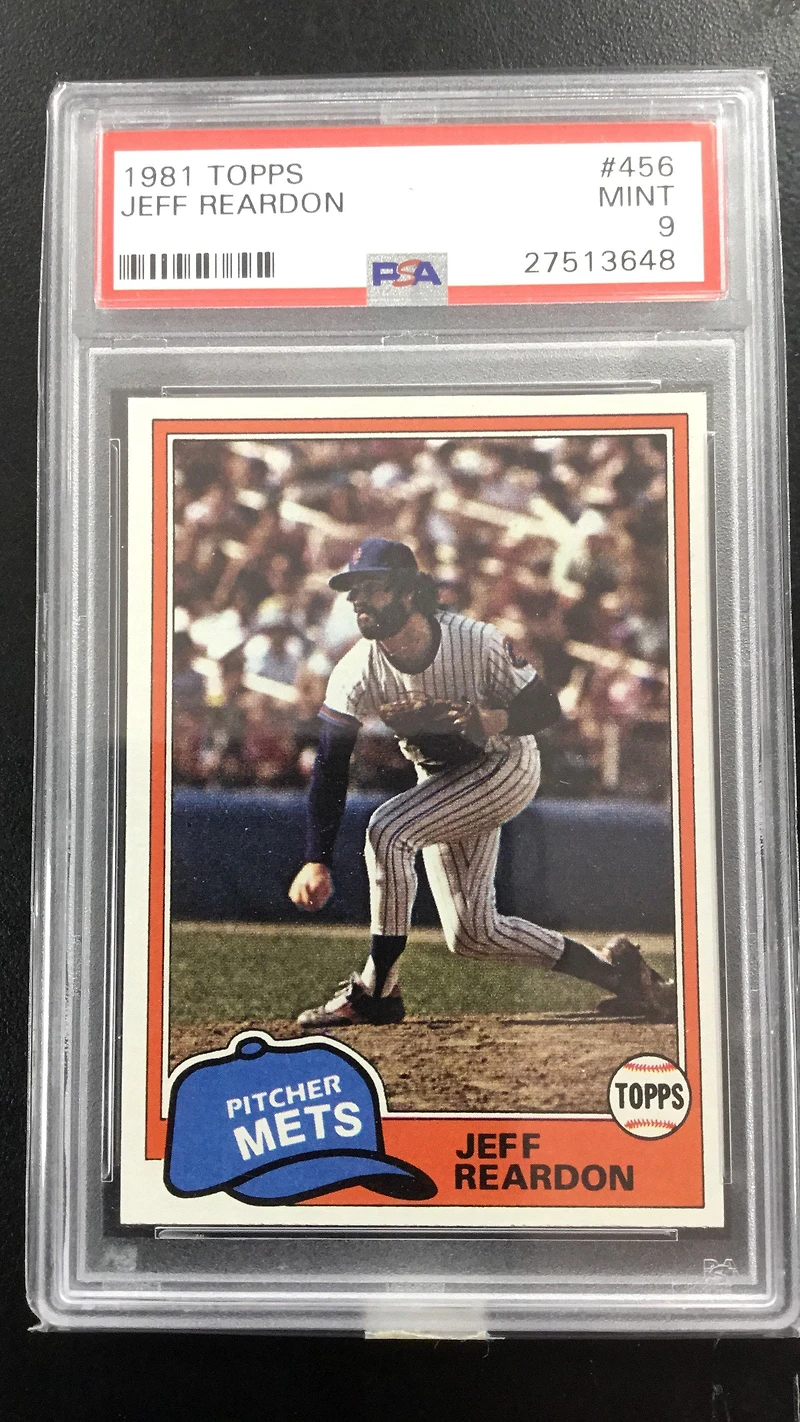 1981 Topps 456 Jeff Reardon PSA 9