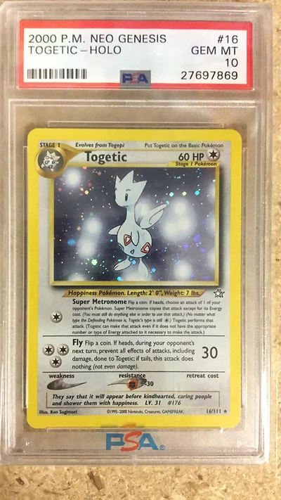 2000 Pokemon Neo Genesis 16 Togetic PSA 10