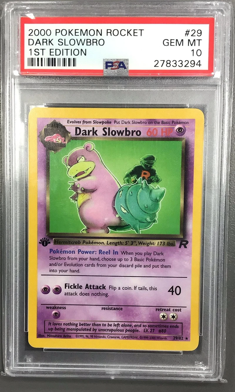 2000 Pokemon Rocket 29 Dark Slowbro 1st Edition PSA