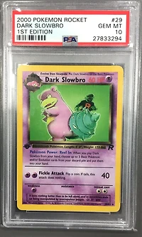 2000 Pokemon Rocket 29 Dark Slowbro 1st Edition PSA