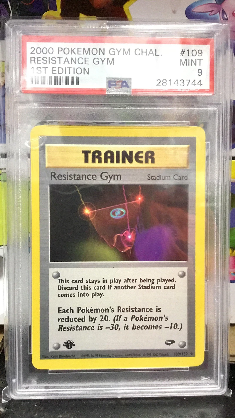 2000 Pokemon Gym Challenge 109 Resistance Gym 1st Edition PSA 9