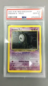 2001 Pokemon Neo Discovery 14 Unown A-holo PSA