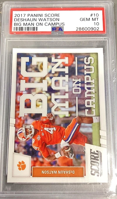 2017 Panini Score Big Man On Campus 10 Deshaun Watson PSA 10