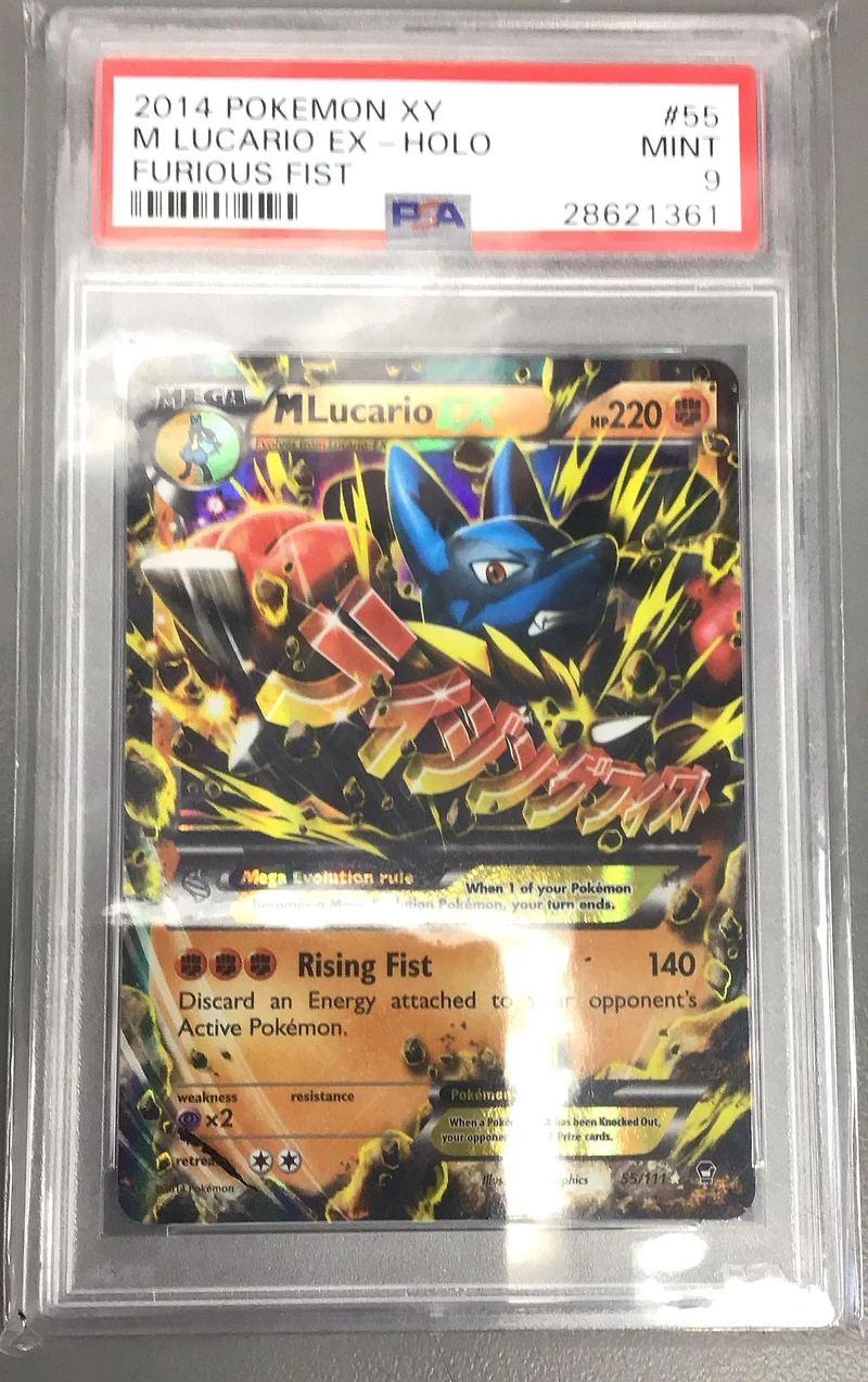 2014 Pokemon Xy Furious Fists Lucario Ex PSA