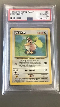 1999 Pokemon Game 27 Farfetch'd PSA