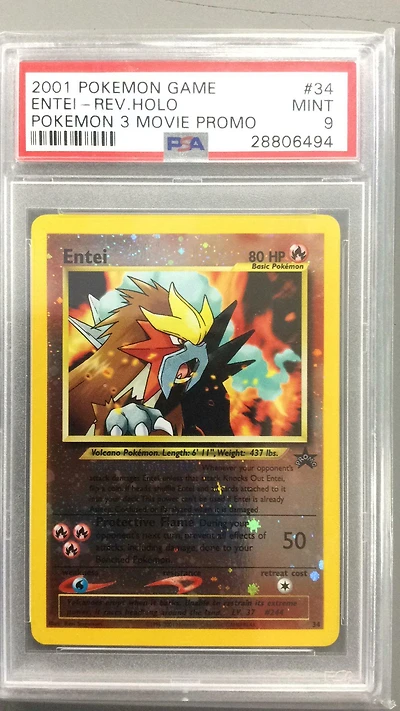 2001 Pokemon Game Movie 34 Entei PSA