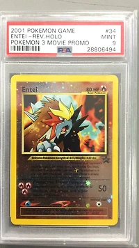 2001 Pokemon Game Movie 34 Entei PSA