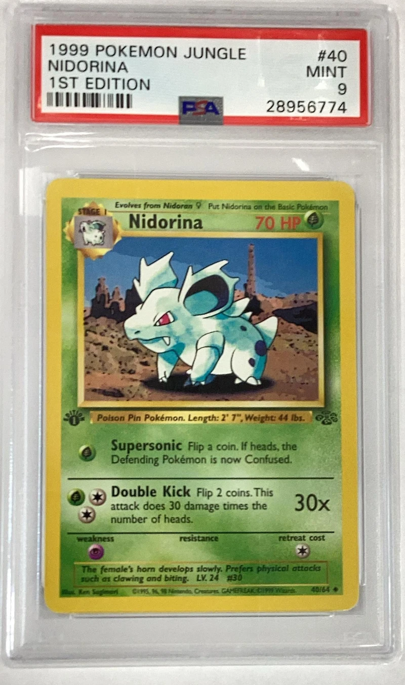 1999 Pokemon Jungle 40 Nidorina 1st Edition PSA