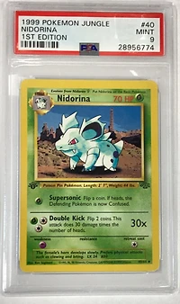 1999 Pokemon Jungle 40 Nidorina 1st Edition PSA