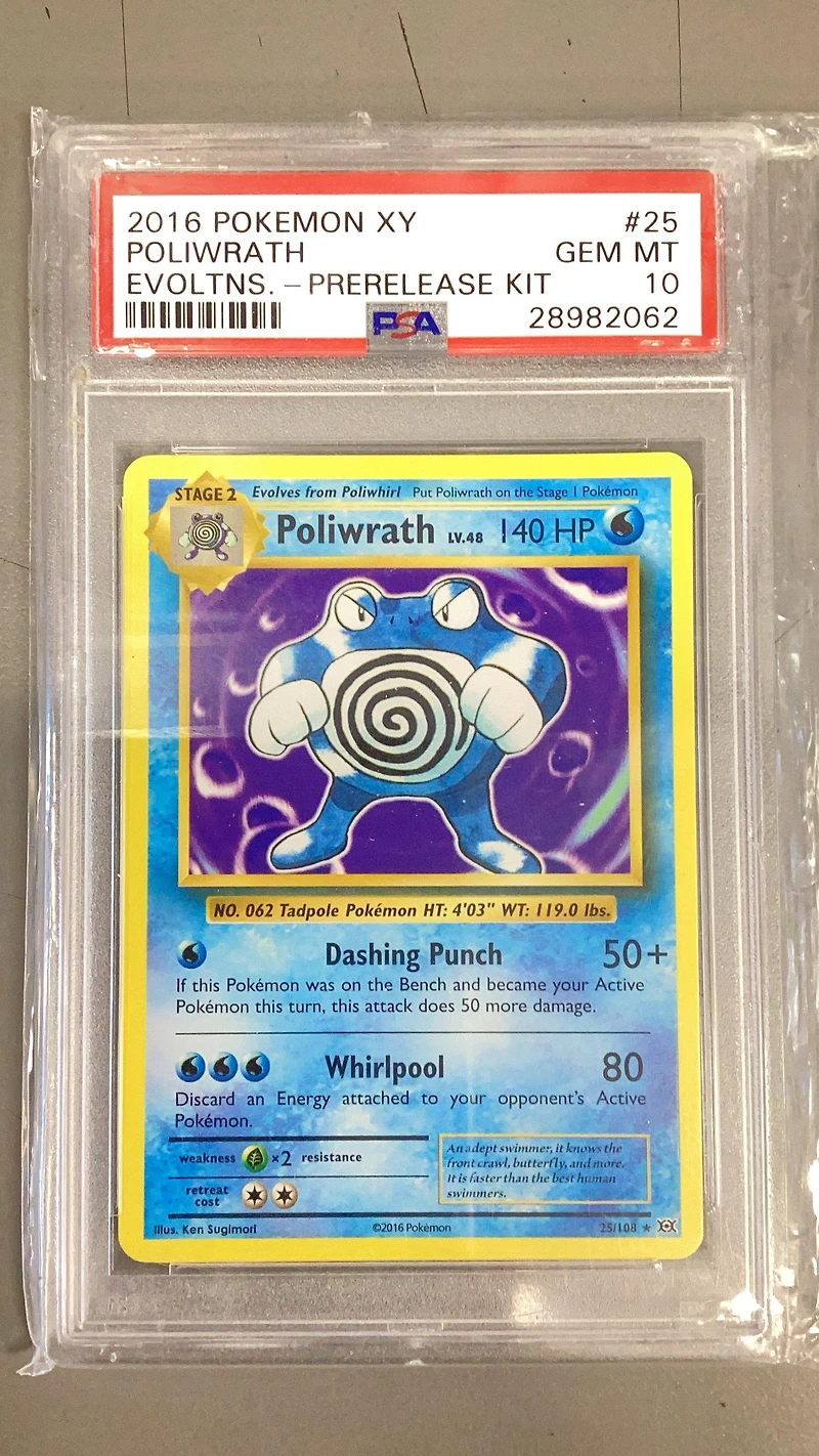 2016 Pokemon Xy Evolutions 25 Poliwrath PSA