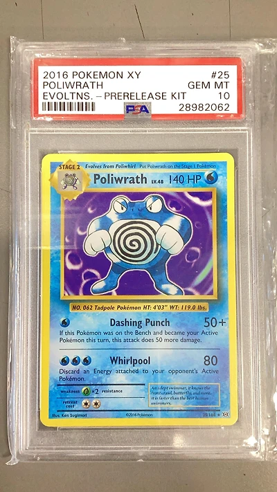 2016 Pokemon Xy Evolutions 25 Poliwrath PSA