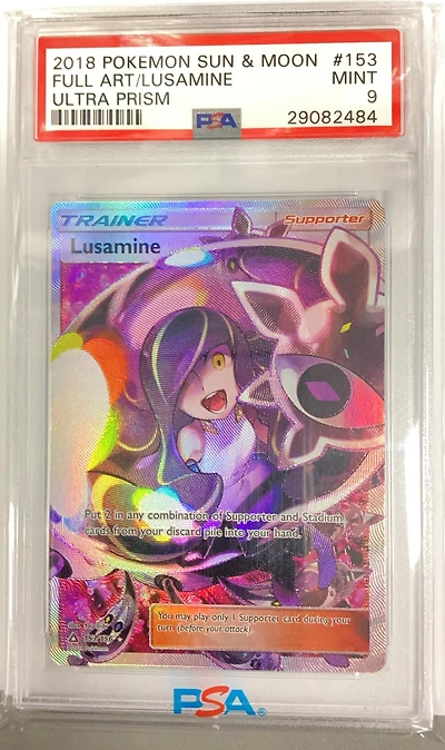 2018 Pokemon Sun & Moon Ultra Prism 153 Full Art/lusamine PSA