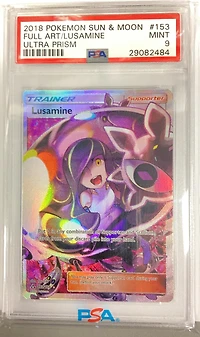 2018 Pokemon Sun & Moon Ultra Prism 153 Full Art/lusamine PSA