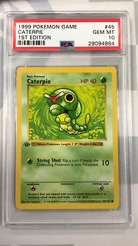 1999 Pokemon Game 45 Caterpie 1st Edition PSA