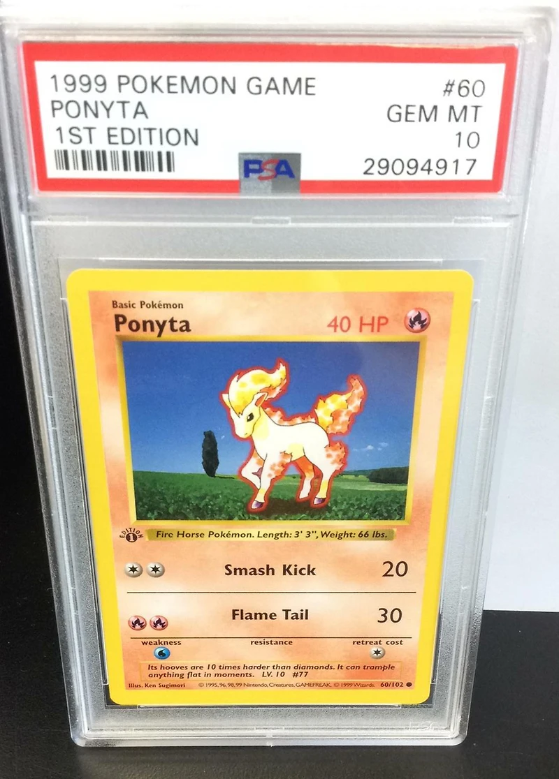 1999 Pokemon Game 60 Ponyta 1st Edition PSA