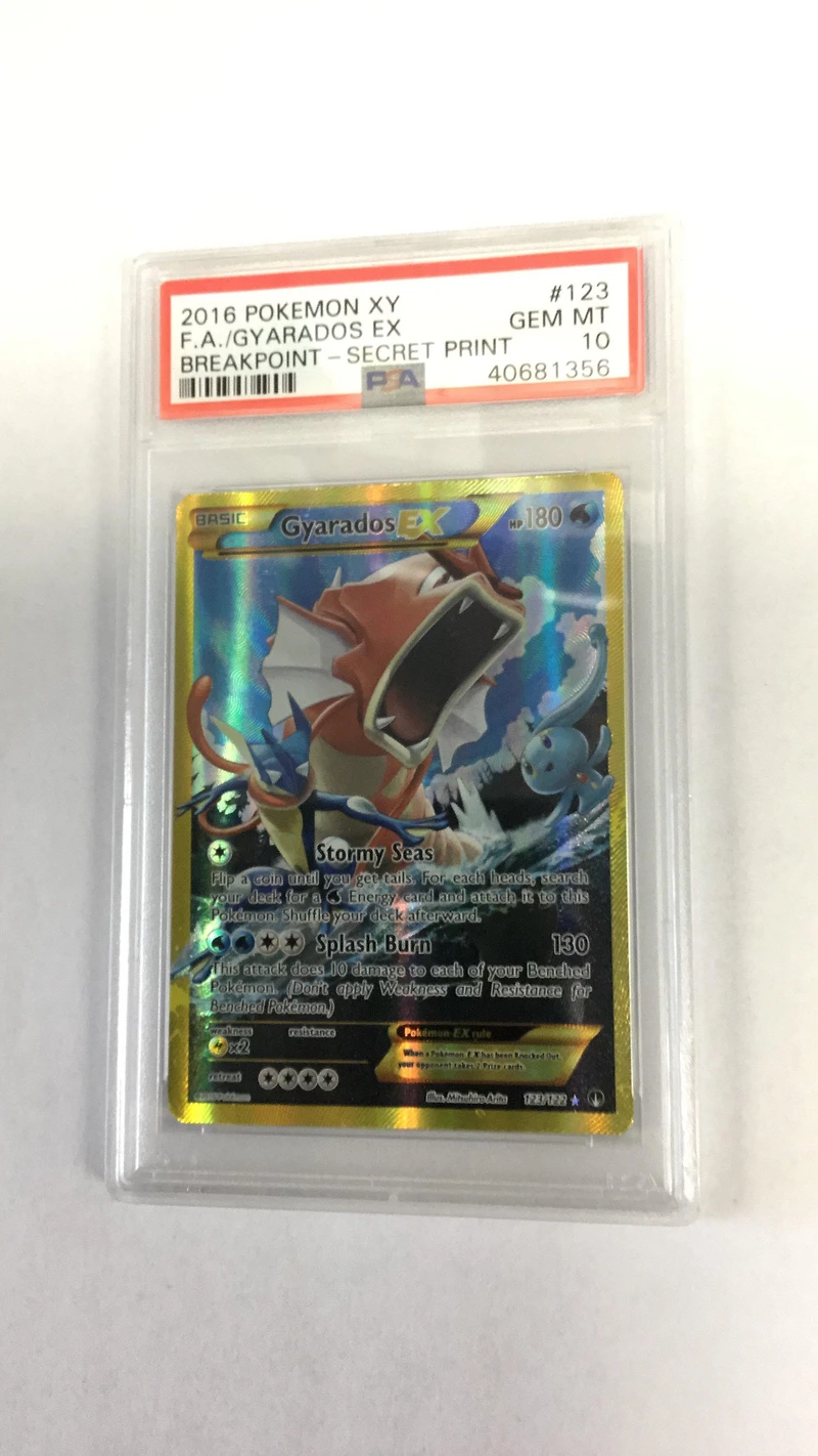 2016 Pokemon Xy Breakpoint 123 Fa/gyarados Ex PSA