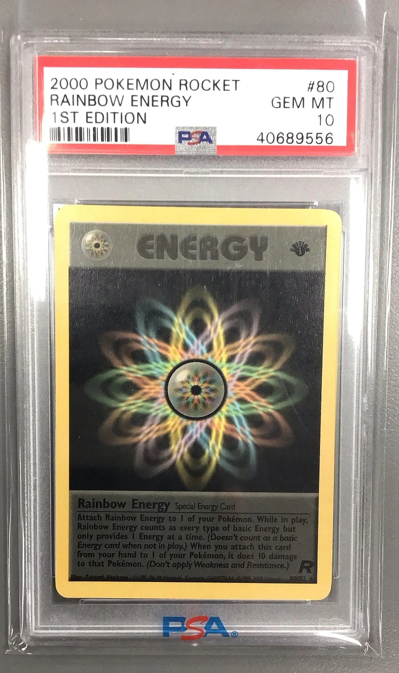 2000 Pokemon Rocket 80 Rainbow Energy 1st Edition PSA