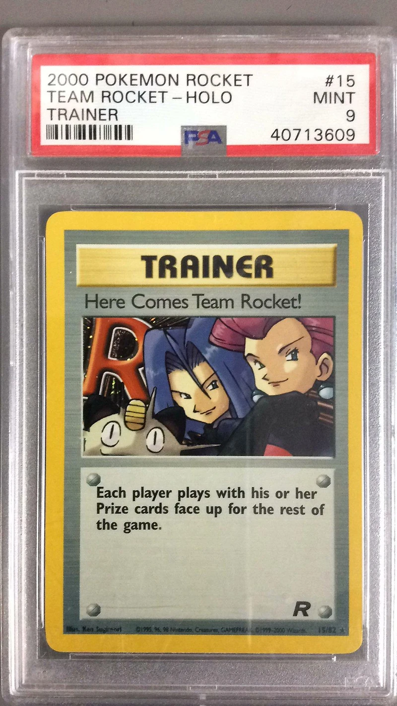 2000 Pokemon Rocket 15 Here Comes Team Rocket!-holo PSA