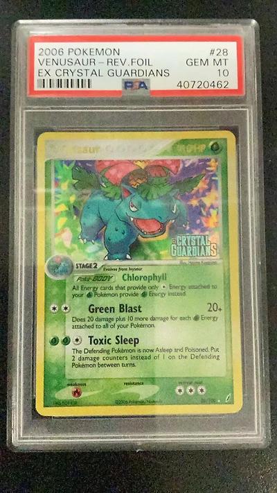 2006 Pokemon Ex Crystal Guardians 28 Venusaur PSA