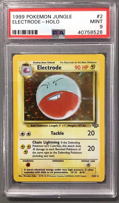 1999 Pokemon Jungle 2 Electrode-holo PSA