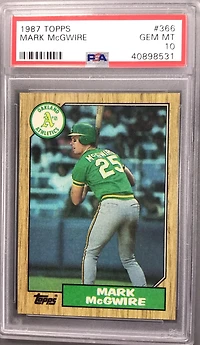 1987 Topps 366 Mark Mcgwire PSA