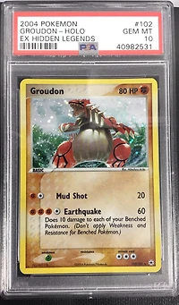 2004 Pokemon Ex Hidden Legends 102 Groudon-holo PSA