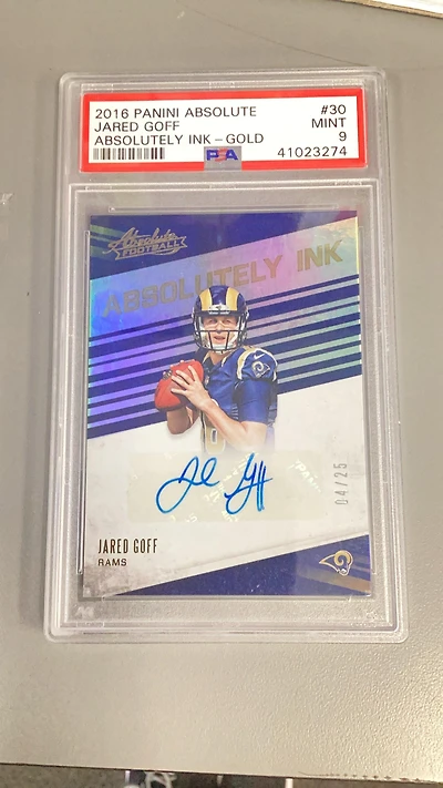 2016 Panini Absolute Absolutely Ink 30 Jared Goff PSA 9