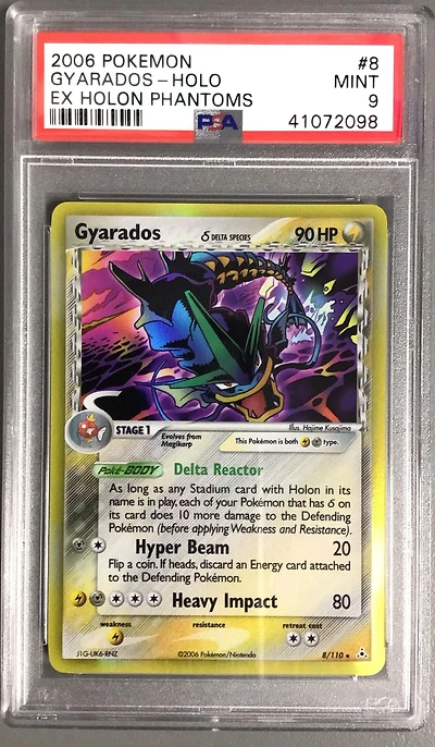 2006 Pokemon Ex Holon Phantoms 8 Gyarados-holo PSA