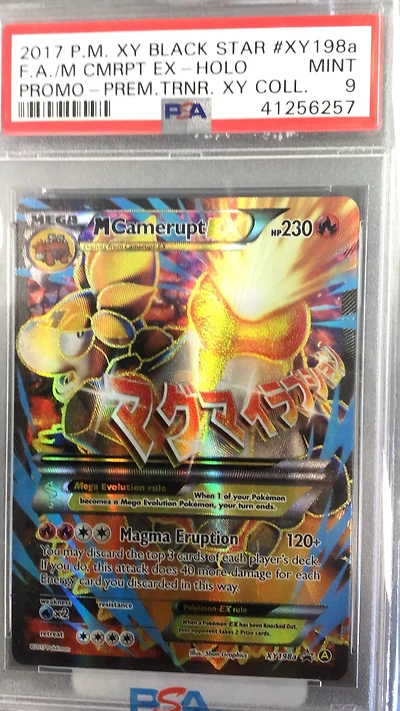 2017 Pokemon Xy Black Star Promo Xy198a Full Art/m Camerupt Ex Premium Trainer Xy Collection PSA 9
