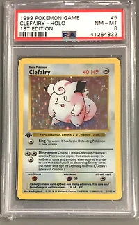 1999 Pokemon Game 5 Clefairy-holo 1st Edition PSA
