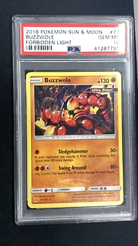 2018 Pokemon Sun & Moon Forbidden Light 77 Buzzwole PSA 10