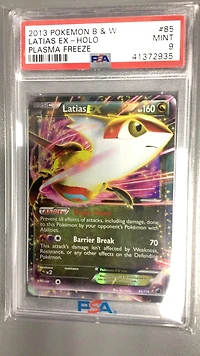 2013 Pokemon Black & White Plasma Freeze 85 Latias Ex PSA 9