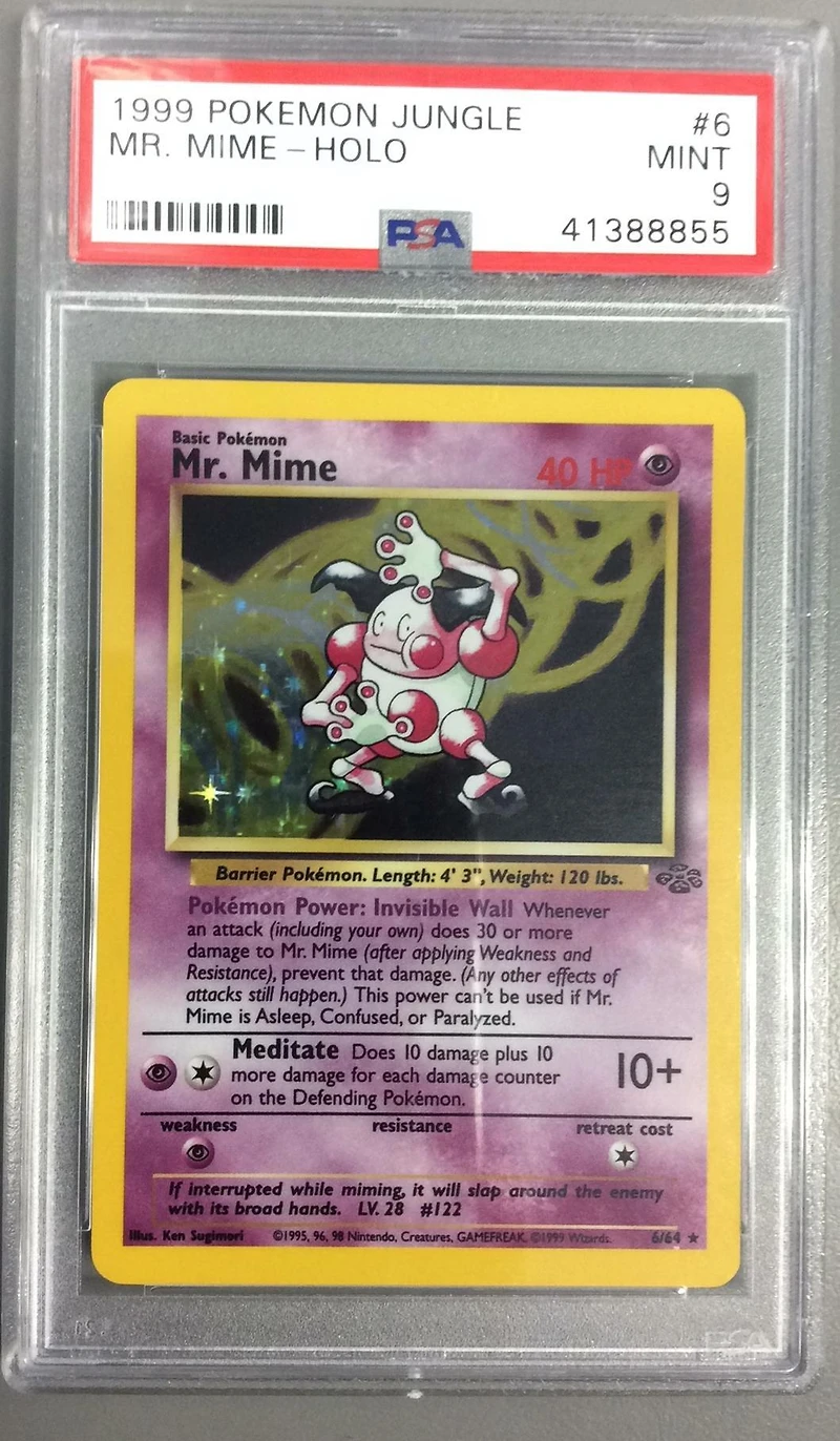 1999 Pokemon Jungle 6 Mr. Mime-holo PSA