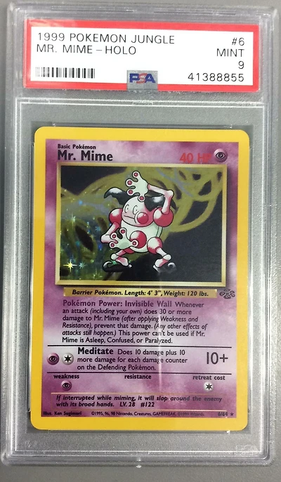 1999 Pokemon Jungle 6 Mr. Mime-holo PSA
