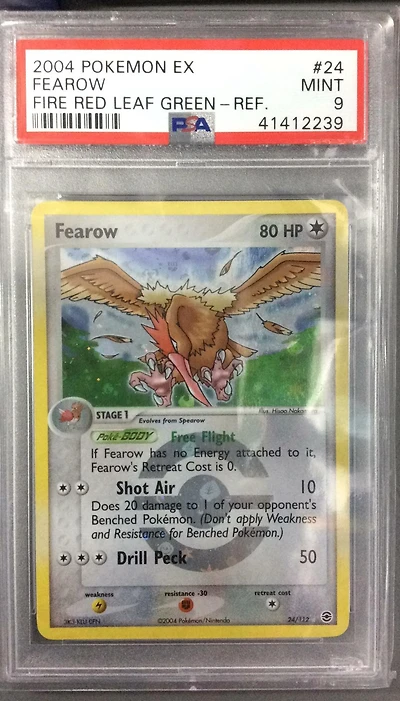 2004 Pokemon Ex Fire Red & Leaf Green 24 Fearow-reverse Foil PSA