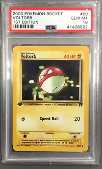 2000 Pokemon Rocket 69 Voltorb 1st Edition PSA