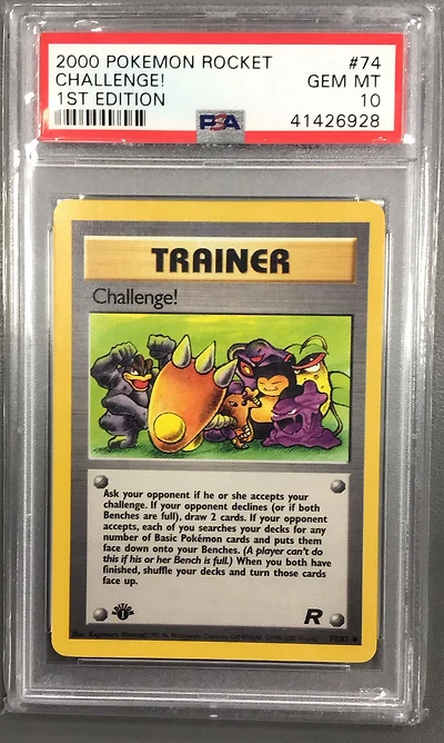 2000 Pokemon Rocket 74 Challenge! 1st Edition PSA