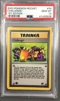 2000 Pokemon Rocket 74 Challenge! 1st Edition PSA