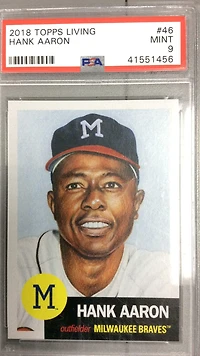 2018 Topps Living 46 Hank Aaron PSA 9